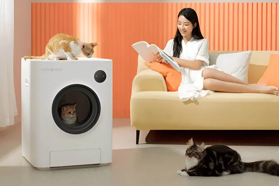 automatic self cleaning litter tray